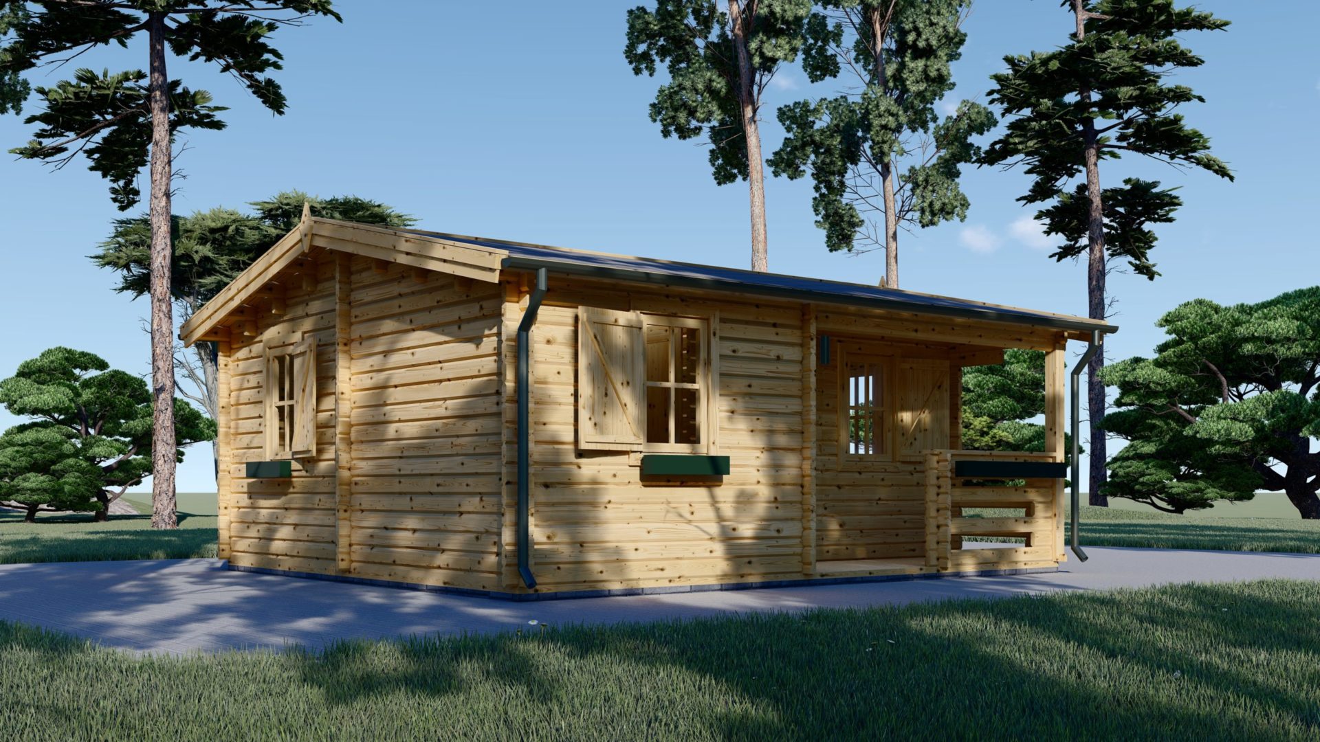 Chata 44+44m (3 izby / 27,965 m²) (kód: 55CHT4444)